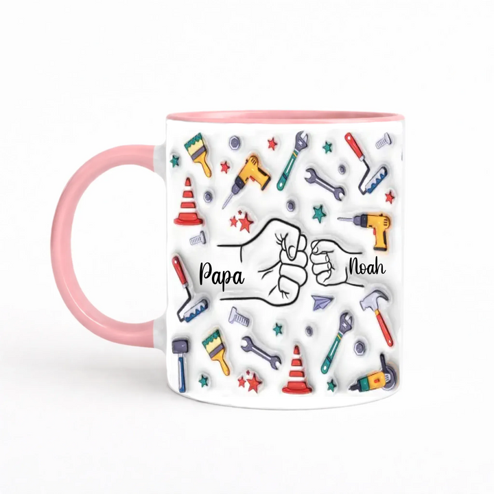 Mug Papa Effet 3D Mug 3D Transparent 325ml Gelato / Rose / 325ml