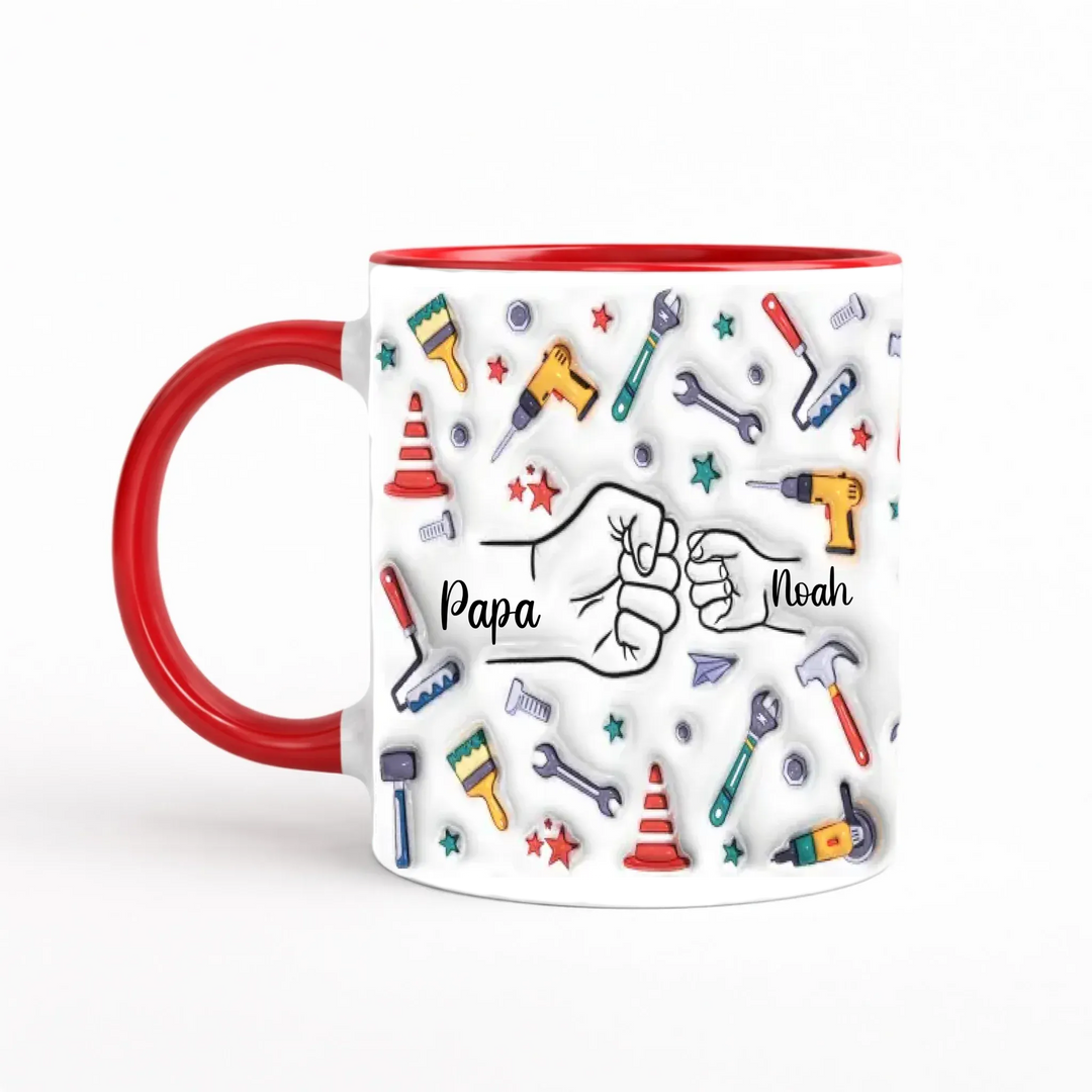 Mug Papa Effet 3D Mug 3D Transparent 325ml Gelato / Rouge / 325ml