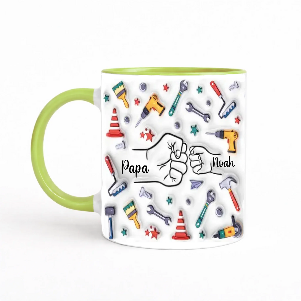 Mug Papa Effet 3D Mug 3D Transparent 325ml Gelato / Vert / 325ml