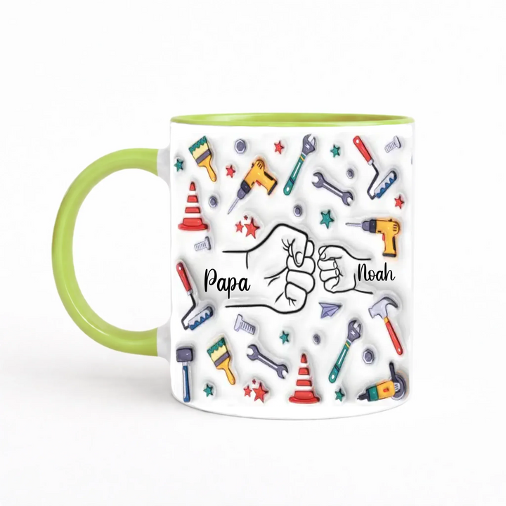 Mug Papa Effet 3D Mug 3D Transparent 325ml Gelato / Vert / 325ml