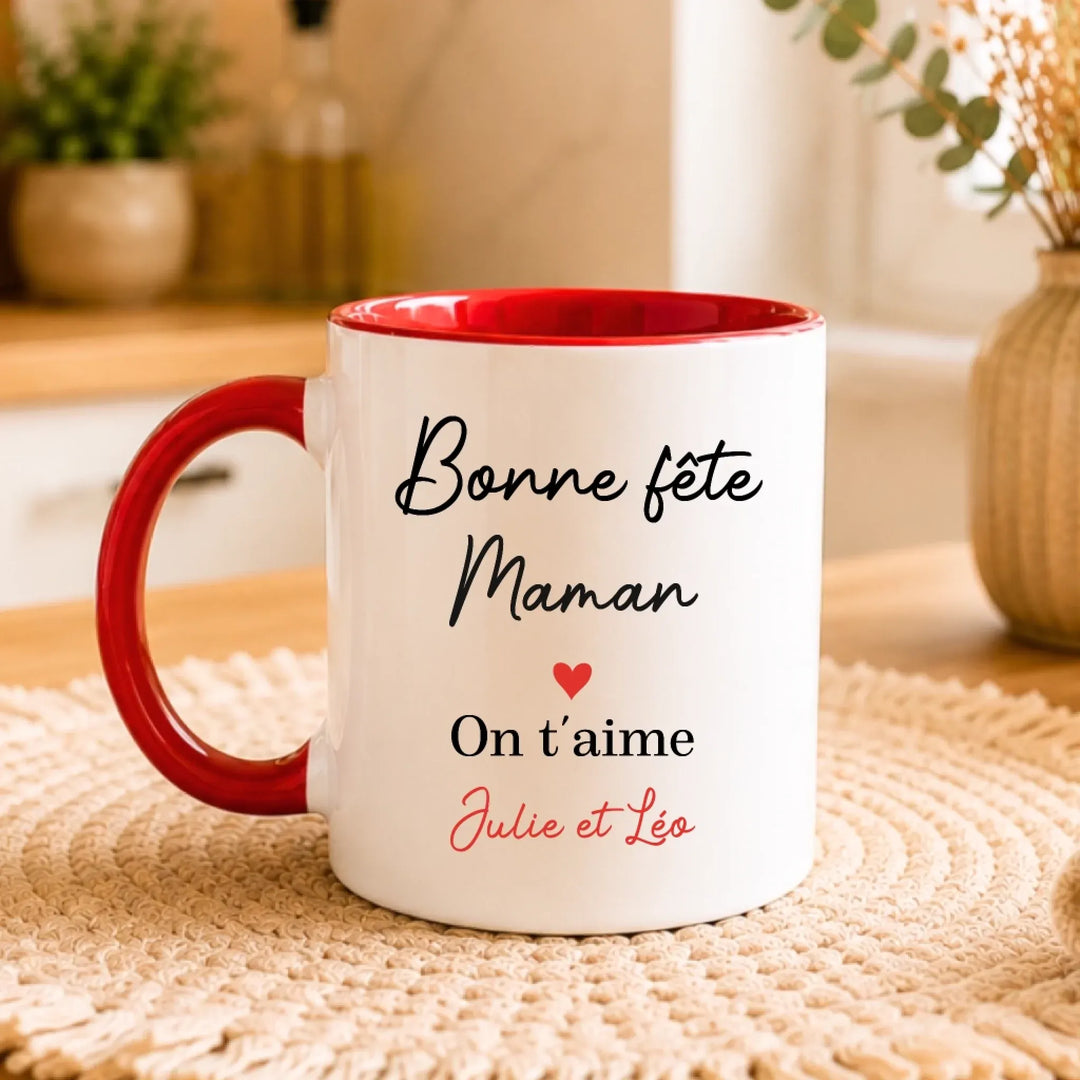 Tasse Personnalisée - Bonne fête Maman Blanc / 325ml