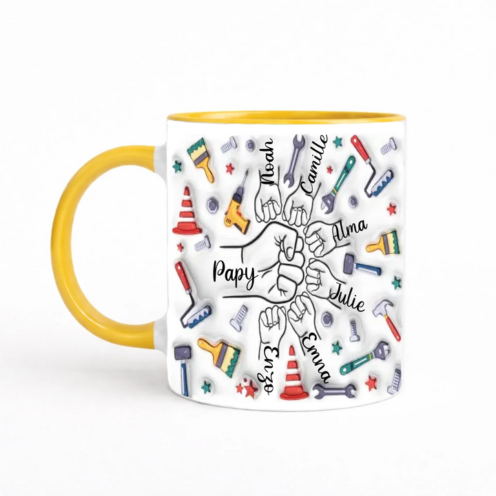 Tasse personnalisée grand père Mug 3D Transparent 325ml Gelato / Jaune / 325ml