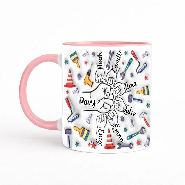 Tasse personnalisée grand père Mug 3D Transparent 325ml Gelato / Rose / 325ml