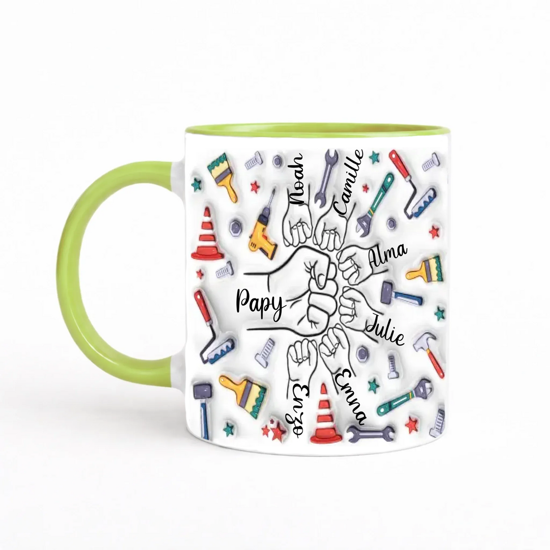 Tasse personnalisée grand père Mug 3D Transparent 325ml Gelato / Vert / 325ml
