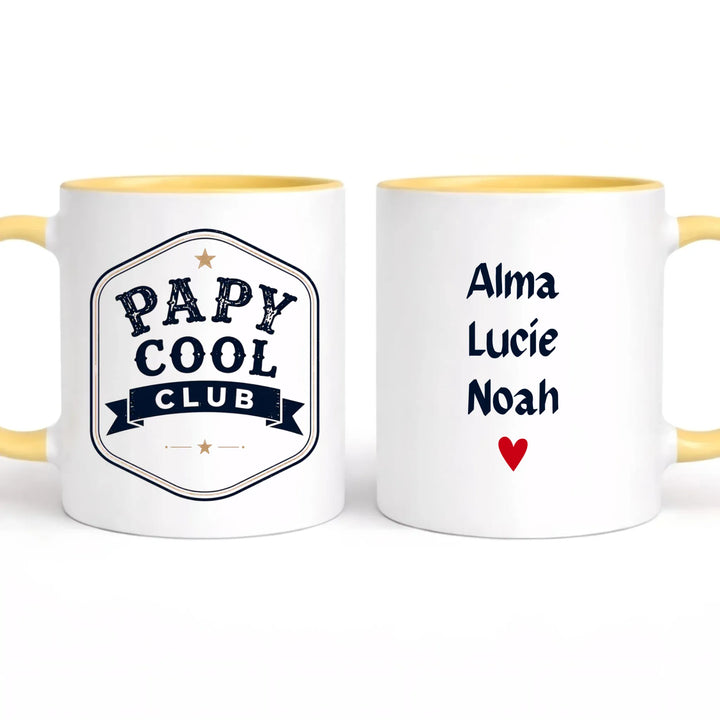 Tasse papy cool Mug 325ml | Double Sans perspective / Jaune / 325ml