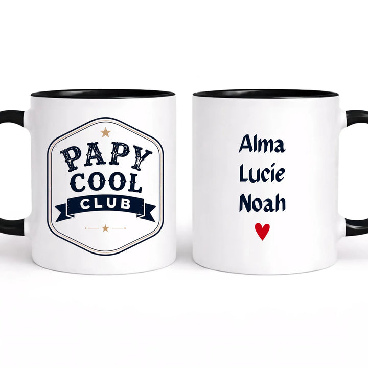 Tasse papy cool Mug 325ml | Double Sans perspective / Noir / 325ml