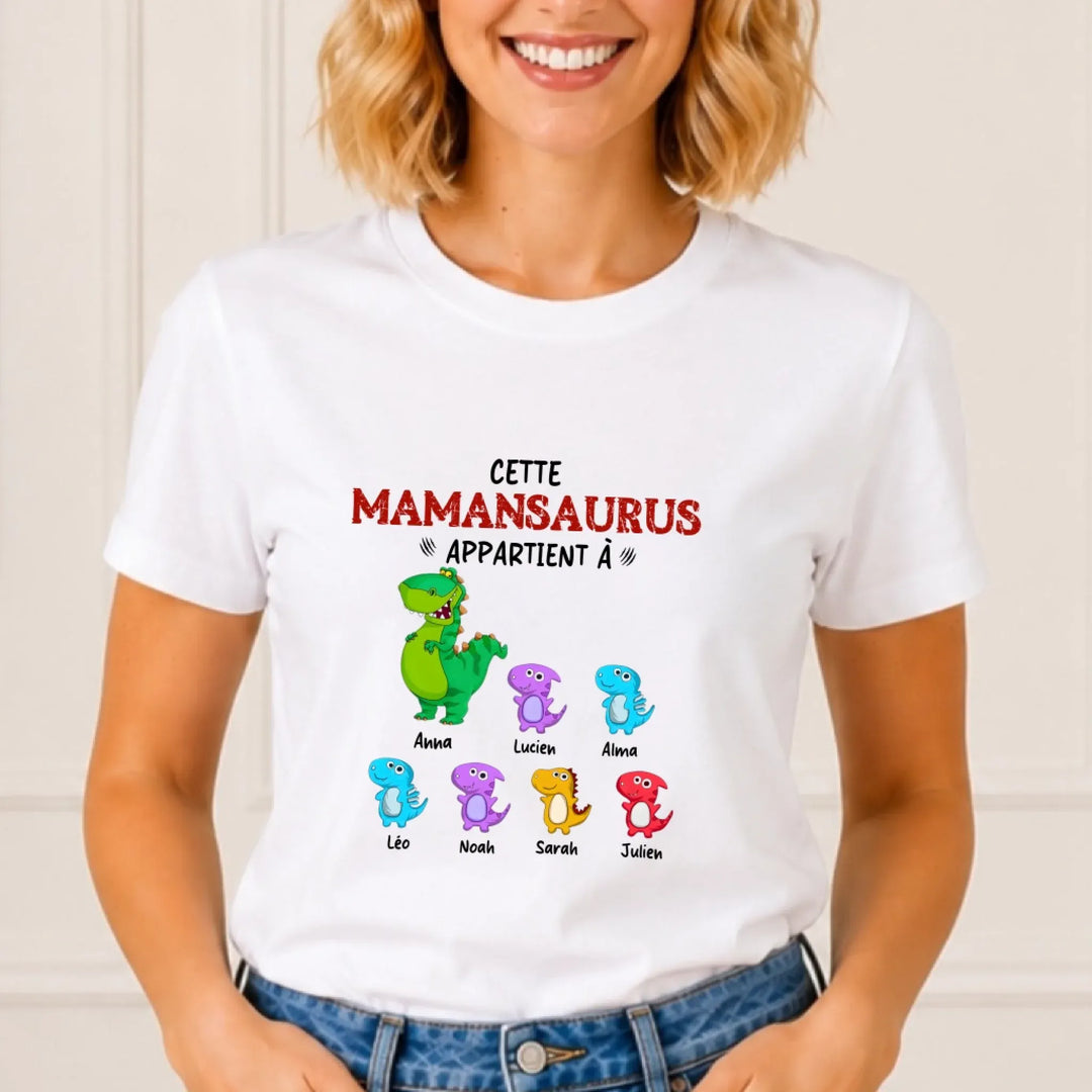Tee Shirt Maman Dinosaure Personnalisé