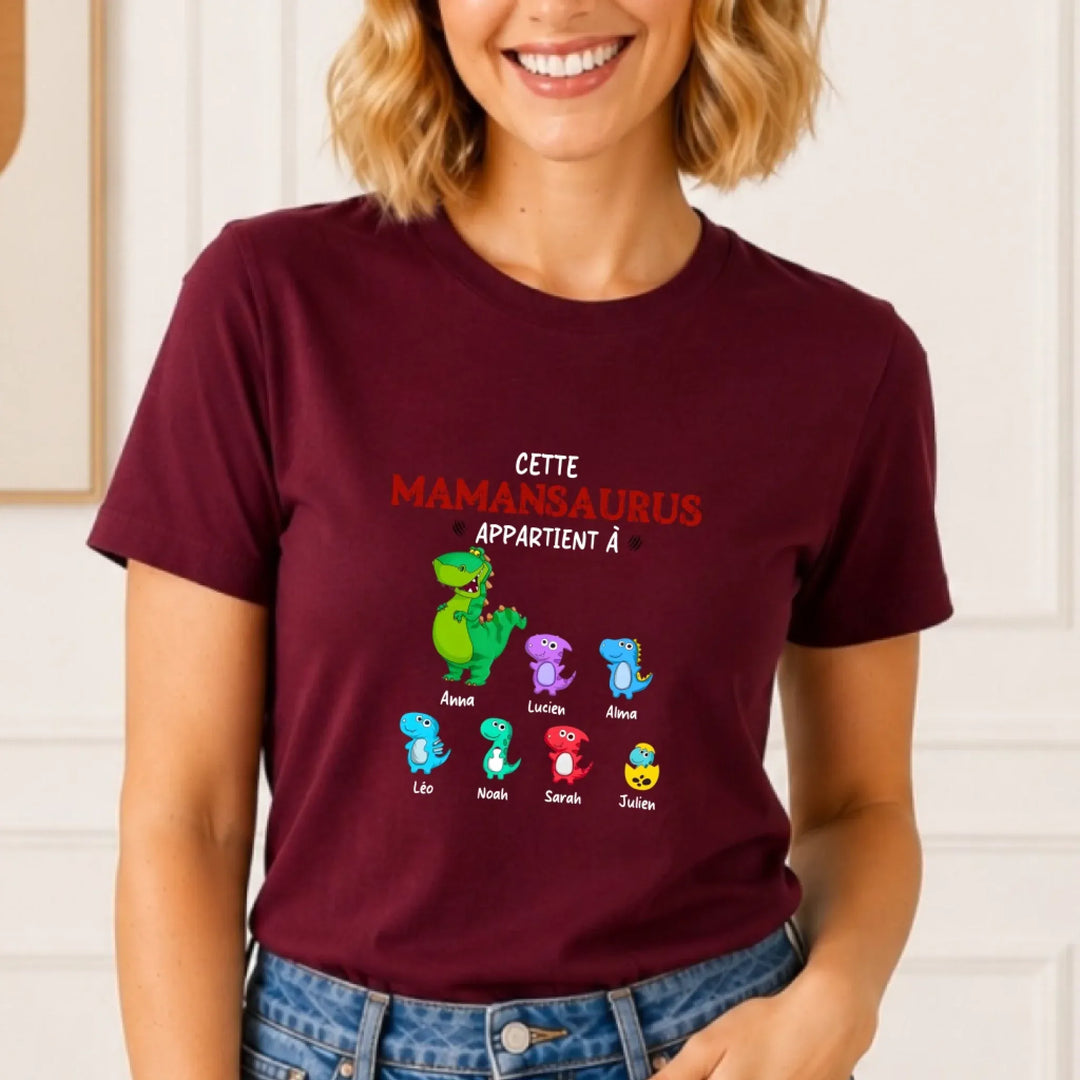 Tee Shirt Maman Dinosaure Personnalisé