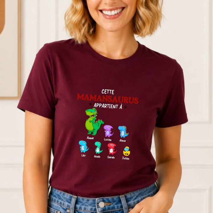 Tee Shirt Maman Dinosaure Personnalisé