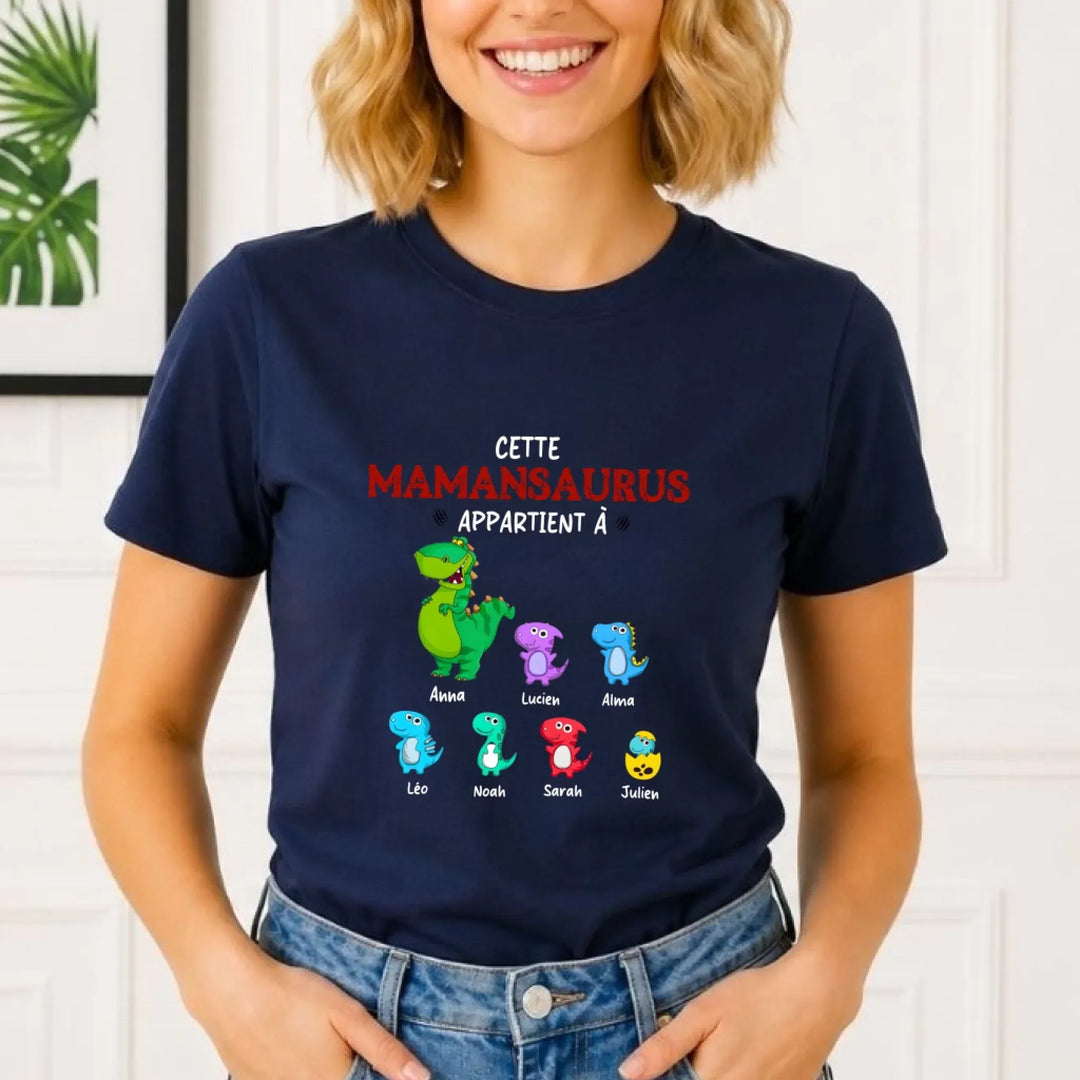 Tee Shirt Maman Dinosaure Personnalisé